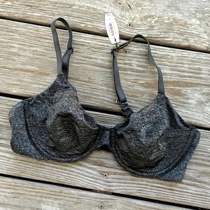 Victoria's Secret slate gray unlined semi demi 36c